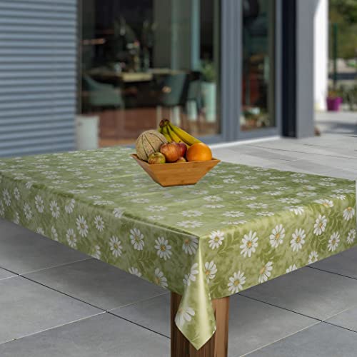 laro Wachstuch-Tischdecke Abwaschbar Wachstischdecke PVC Plastik-Tischdecken Eckig Meterware Abwischbar, Muster:Margeriten Grün Weiß Blumen, Größe:140x2000 laro Wachstuch-Tischdecke Abwaschbar Wachstischdecke PVC Plastik-Tischdecken Eckig Meterware Abwischbar, Muster:Margeriten Grün Weiß Blumen, Größe:140x2000 von laro