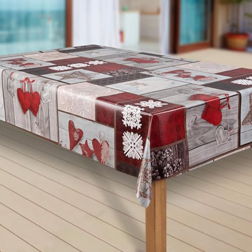laro Wachstuch-Tischdecke Schneeflocke Weihnachten Weihnachts-Motive PVC Wachstischdecke Eckig Meterware Wasserabweisend Abwischbar GAN, Größe:100x140 cm, Muster:Schneeflocken weinrot laro Wachstuch-Tischdecke Schneeflocke Weihnachten Weihnachts-Motive PVC Wachstischdecke Eckig Meterware Wasserabweisend Abwischbar GAN, Größe:100x140 cm, Muster:Schneeflocken weinrot von laro