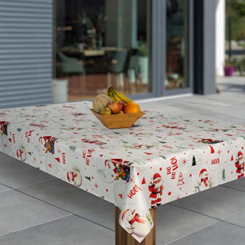 laro Wachstuch-Tischdecke Sterne Weihnachten Weihnachts-Motive PVC Wachstischdecke Eckig Meterware Wasserabweisend Abwischbar |20|, Muster:Weihnachten Schneemann, Größe:130x300 von laro