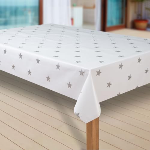 laro Wachstuch-Tischdecke Sterne Weihnachten Weihnachts-Motive PVC Wachstischdecke Eckig Meterware Wasserabweisend Abwischbar GAL, Muster:Sterne Weiss-Silber, Größe:130x160 cm laro Wachstuch-Tischdecke Sterne Weihnachten Weihnachts-Motive PVC Wachstischdecke Eckig Meterware Wasserabweisend Abwischbar GAL, Muster:Sterne Weiss-Silber, Größe:130x160 cm von laro
