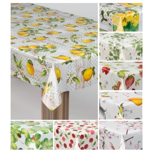 laro Wachstuch-Tischdecke Wachstischdecke Gartentischdecke, Muster:Lemonix Zitrone, Größe:100x160 von laro