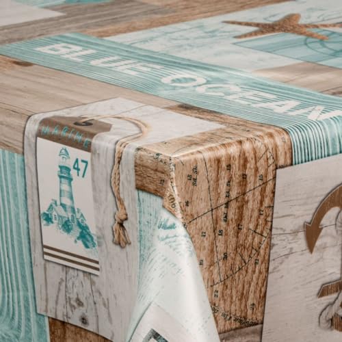 laro Wachstuch-Tischdecke Wachstischdecke Tischwäsche Abwaschbar Wachstuchdecke G11, Muster:Anker Boot Ozean Maritim, Größe:100x160 laro Wachstuch-Tischdecke Wachstischdecke Tischwäsche Abwaschbar Wachstuchdecke G11, Muster:Anker Boot Ozean Maritim, Größe:100x160 von laro