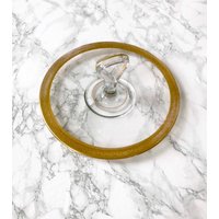 Alte Kuchen - Oder Käsepräsentation in Runder Form, Aus Transparentem Und Vergoldetem Glas von lartetlesmanieres