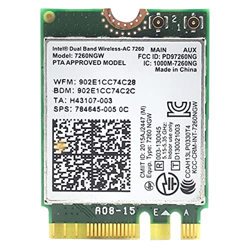 lascivious 1 PC 7260AC Drahtlose Netzwerkkarte Bluetooth 4.0 NGFF M2 in Netzwerkkarte Grün PCB von lascivious
