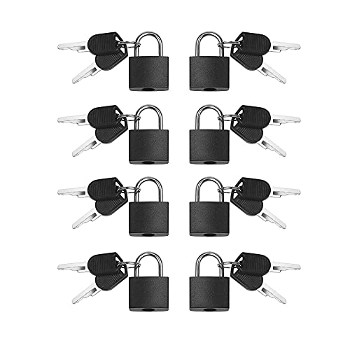lascivious 8 Stück Schlösser Kleines Vorhängeschloss mit Schlüssel Gepäck Gym Locker Lock Mini Buntes Vorhängeschloss für Outdoor Schule Zuhause B von lascivious