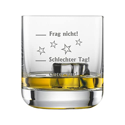 Whiskyglas mit Gravur - Geschenkidee zum Geburtstag – Geschenk für Männer und Frauen – Lustiges Geschenk – Stimmungsglas – Guter Tag Schlechter Tag von laser-diele