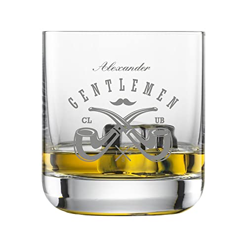 laser-diele Whiskyglas mit Name - Geschenkidee zum Geburtstag – Personalisiertes Whiskyglas mit Gravur – Geschenk für Männer und Frauen – Gentlemen 2 von laser-diele