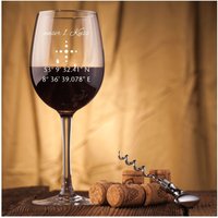 Leonardo Weinglas Mit Gravur Als Geburtstagsgeschenk - Geschenke Für Frauen Muttertagsgeschenk Rotwein Koordinaten von laserdiele