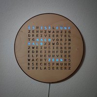 Wort-Uhr "Smart" Mehr Farbige Leds Mit Wifi/Wordclock | Holz Hell von lasererz