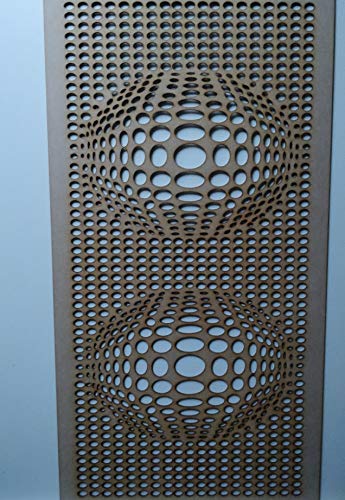 LaserKris 3D2 Heizkörper-Schrankwand-Deko-Sichtschutzgitter, perforierte MDF-Platte (4 x 2) von laserkris