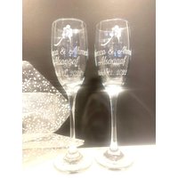 Braut Bräutigam Sektflöten Lasergravierte Gläser | 2Er Set von laserprintedproducts