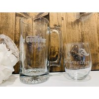 Der Pate Große Stemless Weinglas 17Oz Und Der Bierkrug 25Oz Geschenkset von laserprintedproducts