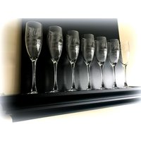 Personalisierte Geätzte Champagnerflöten - Custom Glass Set Von 10 Personalisierte Geätzte Champagnerflöten - Custom Glass Set Von 10 von laserprintedproducts