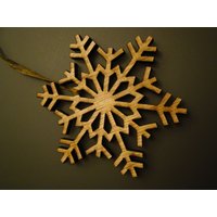 Rustikale Holz Ornamente, Schneeflocke Laser Cut, 20Er Set von laserprintedproducts
