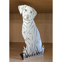 Aufsteller Labrador Aus Edelstahl 30 cm Hoch Aufsteller Labrador Aus Edelstahl 30 cm Hoch von lasertechniknord