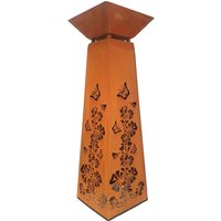 Dekosäule Blumenranke 100 Edelrost Gartensäule Inklusive Pflanzschale Rostsäule Rostdeko von lasertechniknord