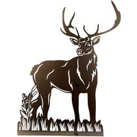 Figur Hirsch Gartenstecker Höhe Ca. 88 cm Rost-Deko von lasertechniknord