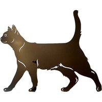 Figur Katze Gartenstecker Höhe Ca. 50 cm Laufend Rost-Deko von lasertechniknord