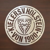 Holstein Kiel Wandschild Rund 50 cm Aus 2 Mm Edelstahl Im Geschenkkarton von lasertechniknord