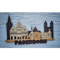 Paderborn Skyline - 2 Farbvarianten von laserundmehrdeko
