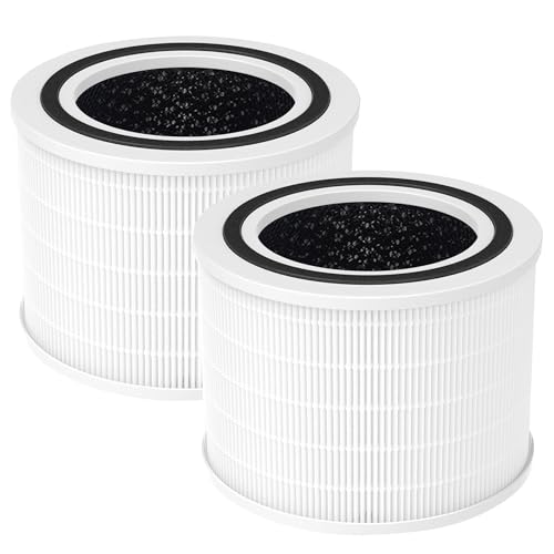 2 Stück Core 200S Ersatzfilter Kompatibel mit LEVOIT Core 200S Luftreiniger,3-in-1 H13 True HEPA Filter, Hocheffiziente Aktivkohle Ersatz Core 200S-RF Filter,Weiß von lasesasies
