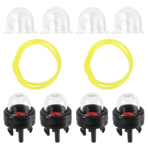 10St 61cm Kraftstoffschlauch für Kleine Motoren Kit mit Primer Pumpe und Vergaser für Walbro Kettensäge Rasenmäher Unkrautvernichter Gebläse Kantenschneider (Transparenter Ölbecher) von lasuroa