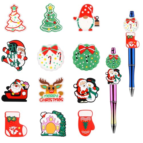 12 Weihnachts Fokusperlen, Silikon Weihnachtsperlen für Stifte Weihnachtsbäume Weihnachtsmann Rentier Weihnachts Silikonperlen für Perlen Stifte Schmuckherstellung 12 Weihnachts Fokusperlen, Silikon Weihnachtsperlen für Stifte Weihnachtsbäume Weihnachtsmann Rentier Weihnachts Silikonperlen für Perlen Stifte Schmuckherstellung von lasuroa
