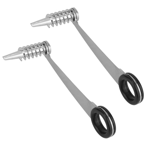 2 Teiliger Spiralschneider, Spiral Gemüseschneider aus Edelstahl Tragbare Küchenutensilien für Gemüse Gurken Kartoffeln Karotten (Silber, Schwarz) von lasuroa