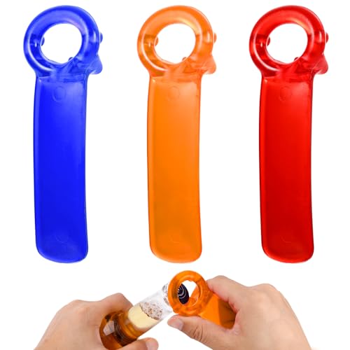 3 Stück Glasöffner, Manuell Deckelöffner Glasöffner Werkzeug Dosenöffner für Ältere Menschen Frauen Kinder Schwache Hände (Orange, Rot, Blau) von lasuroa