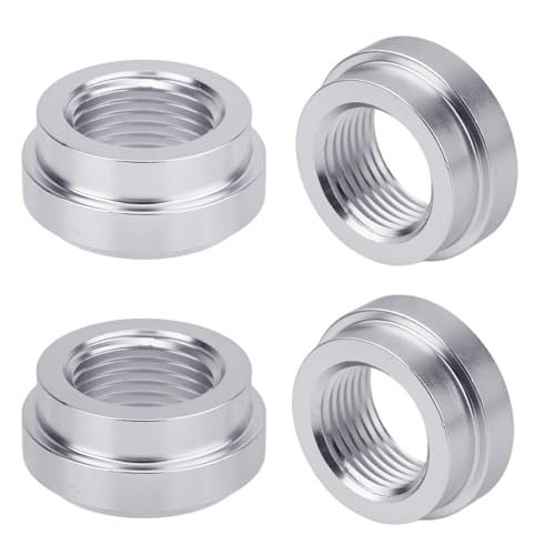 4stk Schweißspund mit Innengewinde, Aluminium 3/8" NPT Stufenschweißanschluss mit Innengewinde für den Ansaugkrümmer Überlaufbehälter des Kraftstofftanks von lasuroa