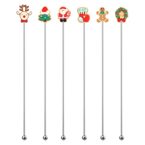 6stk Weihnachts Rührstäbchen, Weihnachts Rührstäbchen Edelstahl Weihnachts Cocktail Rührstäbchen Weihnachts Kaffee Rührstäbchen für Restaurant Bar Zuhause 6stk Weihnachts Rührstäbchen, Weihnachts Rührstäbchen Edelstahl Weihnachts Cocktail Rührstäbchen Weihnachts Kaffee Rührstäbchen für Restaurant Bar Zuhause von lasuroa
