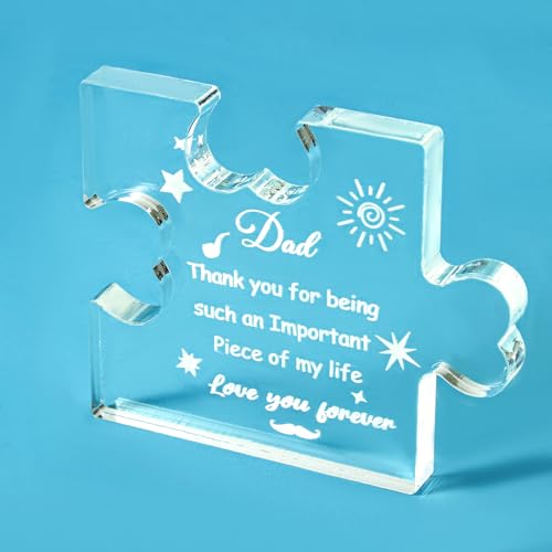 Acryl-Puzzleteil-Schild, 10 x 8 cm Geburtstagsgeschenke zum Mutter- und Vatertag Kreativ Personalisierte Puzzle-Plakette Schreibtischdekorationen für Büro Zuhause Erntedankfest (Papa-Stil) von lasuroa