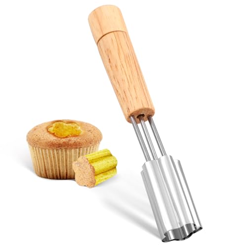 Cupcake Ausstecher, 16cm Langer Cupcake Lochschneider zum Füllen Wiederverwendbarer Cupcake Lochstanzer Kuchen Grablochgerät Cupcake Ausstecher Werkzeug zum Keksbacken in der Küche von lasuroa