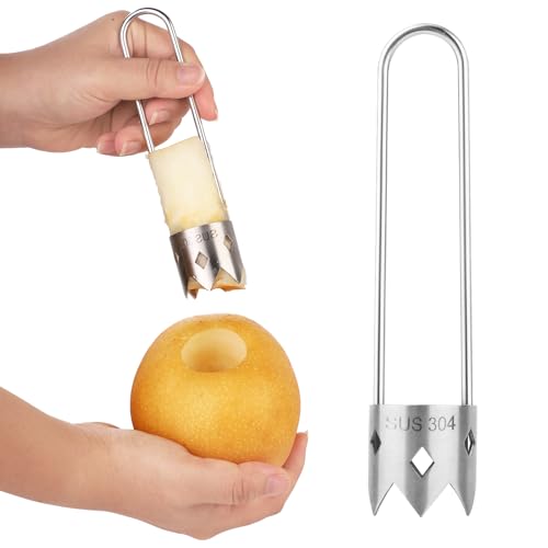 Pfefferkernentkerner, 2024 Neu Verbessert Edelstahl Obstkernentferner Apfelkernentferner Gemüseentkerner für Gemüse Obst Küchenutensilien von lasuroa