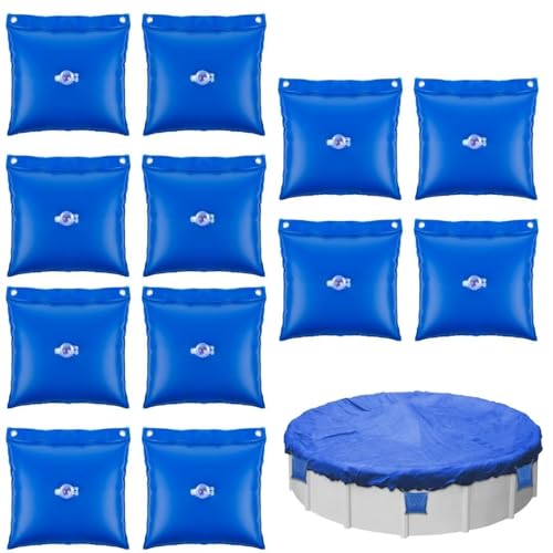 Pool Wandtaschen, 30x29cm Wassersäcke Pool Wandtaschen Poolabdeckung Gewichte Hängetaschen Strapazierfähig Pool für Schwimmbad Oberirdischer Pool Winter Pool Abdeckung (12PCS) von lasuroa