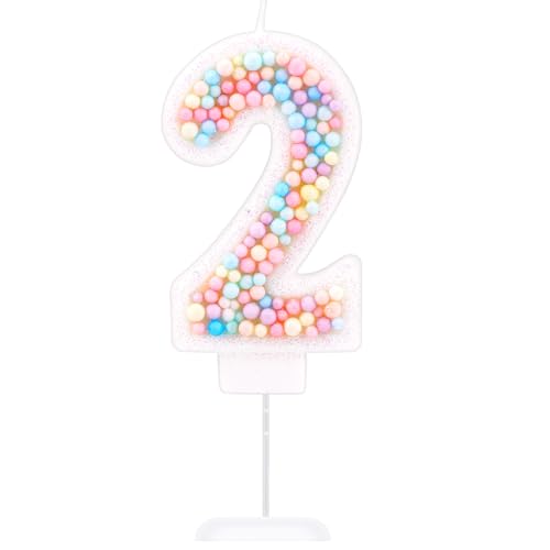 Zahlen Geburtstagskerzen, Macaron Zahlenkerzen Bonbonfarbe Süße Geburtstagskerzen für Torte, Zahlen Kuchenaufsatz für Mädchen Geburtstagsfeier Babyparty Hochzeit Jahrestag (2) von lasuroa