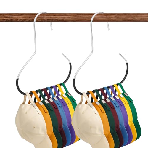 lasuroa 2 Stück Hut Organizer, Hut Aufbewahrungshaken Platzsparender Kleiderbügel aus Edelstahl für Baseballkappen und Zubehör für den Schrank Schwarz lasuroa 2 Stück Hut Organizer, Hut Aufbewahrungshaken Platzsparender Kleiderbügel aus Edelstahl für Baseballkappen und Zubehör für den Schrank Schwarz von lasuroa