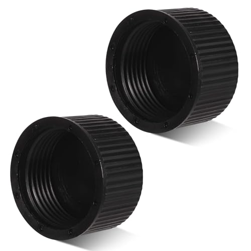 lasuroa 2stk Sandfilter Ablasskappe mit 2stk Dichtung, Pool Sandfilter Ablaufkappe Sandfilter Teile Sandfilter Ablassstopfen für Hayward Pool Filterteile Spa Schwimmbad (Schwarz) von lasuroa