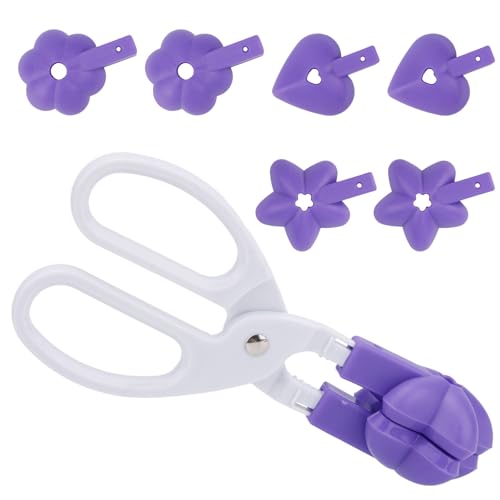 lasuroa 3-in-1 Cake Pop Formen Set, Lila Herz Blume Stern Cake Pop Formen Pressset Lutscherformen Backwerkzeuge für Süßigkeiten Schokolade DIY Desserts von lasuroa