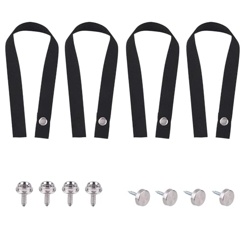lasuroa 4 STK Pontonbootleitergurte, 46cm Polyester Polyester Boot Leiter Gurt Ersatz mit Schrauben für Schiff Auto Wohnmobil Garage von lasuroa