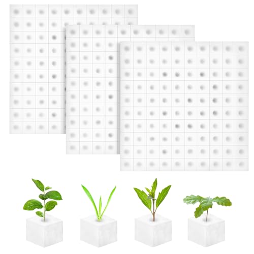 lasuroa 600St Hydrokultur Pflanzschwämme, Quadratisch Hydrokultur Schwämme Gartengeräte Erdloser Anbau Wachstumsschwämme Hydroponic für den Gewächshausanbau von Sämlingen (Weiß) von lasuroa