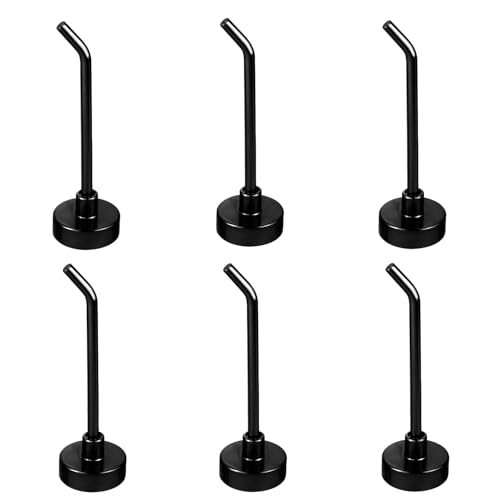 lasuroa 6stk Hochleistungs Magnethaken, 0,5kg 7cm Lang Stark Magnetische Kreuzfahrt-Kleiderbügel für Wand Kühlschrank Garage Küche (Schwarz) von lasuroa