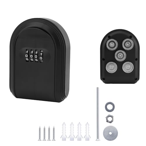 lasuroa Magnetischer Schlüsselkasten, Autoschlüsselkasten Magnetischer Schlüsselkasten mit Passwortsperre mit Starkem Magnetismus Geeignet für Reisen im Innen und Außenbereich von lasuroa