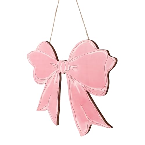 lasuroa Rosa Schleife Holzschild zum Aufhängen, 28,9x30x0,6cm Ästhetisches Willkommensschild mit Rosenschleife Coquette Holzwanddeko Türdeko mit Juteseil für Mädchenzimmer Damenzimmer Veranda lasuroa Rosa Schleife Holzschild zum Aufhängen, 28,9x30x0,6cm Ästhetisches Willkommensschild mit Rosenschleife Coquette Holzwanddeko Türdeko mit Juteseil für Mädchenzimmer Damenzimmer Veranda von lasuroa