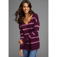 Laura Scott Streifenpullover, mit femininem V-Ausschnitt von laura scott