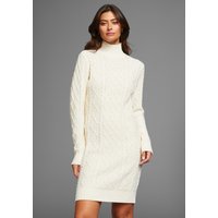 Laura Scott Strickkleid Ohne Taschen mit Zopfstrickmuster und Stehkragen Laura Scott Strickkleid Ohne Taschen mit Zopfstrickmuster und Stehkragen von laura scott