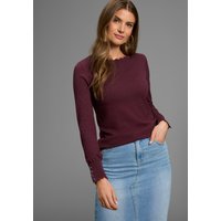 Laura Scott Strickpullover kuscheliger Feinstrick mit femininer Wellenkante von laura scott