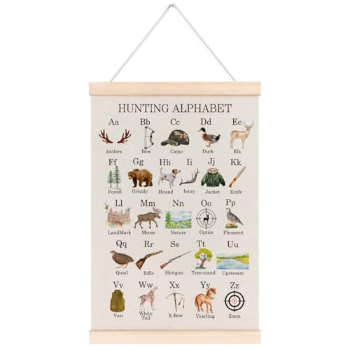 laveliabel Jagd-Alphabet-Aufhänger für Kinderzimmer, Wanddekoration, Jagd-Kinderzimmer-Banner, Poster mit Holzaufhänger, West-Alphabet, ABC, Wandkunst-Dekor für Kleinkinder, Spielzimmer, Klassenzimmer laveliabel Jagd-Alphabet-Aufhänger für Kinderzimmer, Wanddekoration, Jagd-Kinderzimmer-Banner, Poster mit Holzaufhänger, West-Alphabet, ABC, Wandkunst-Dekor für Kleinkinder, Spielzimmer, Klassenzimmer von laveliabel
