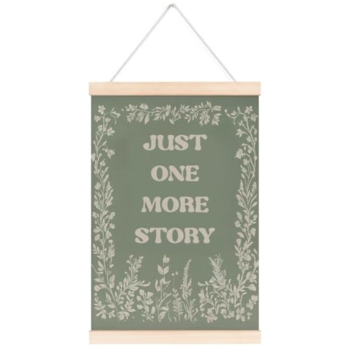 laveliabel Just One More Story Bilderrahmen für Kinderzimmer, Wanddekoration, Leseecke, Zitat, Banner mit Holzaufhänger, salbeigrün, Wanddekoration für Kinderzimmer, Spielzimmer, Klassenzimmer, 30,5 x laveliabel Just One More Story Bilderrahmen für Kinderzimmer, Wanddekoration, Leseecke, Zitat, Banner mit Holzaufhänger, salbeigrün, Wanddekoration für Kinderzimmer, Spielzimmer, Klassenzimmer, 30,5 x von laveliabel