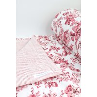 Plaid 140 X 200 Gerda Rosen Rot/Tagesdecke von lavendels